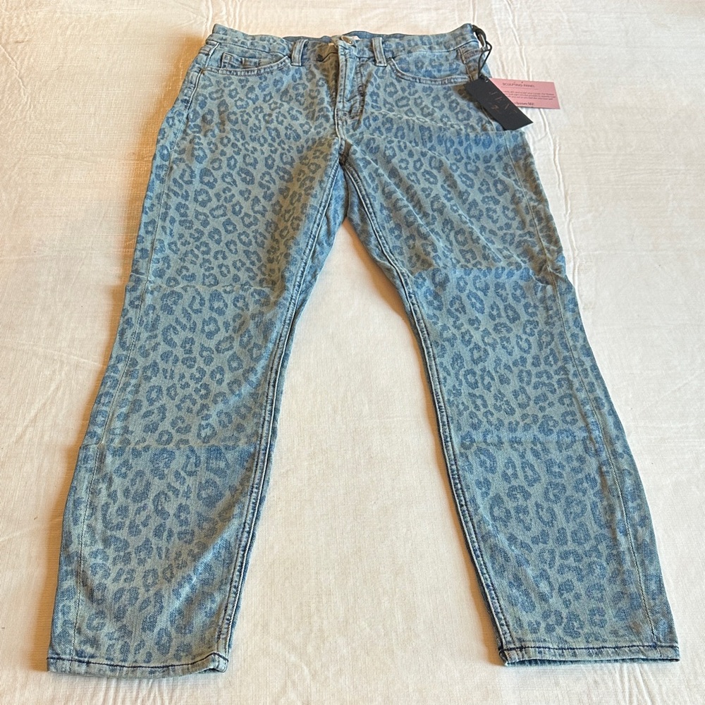 Jen7 By 7 For all Mankind *NWT* Women's Ankle Skinny Sunrise Leopard Jean Pants - Picture 2 of 13
